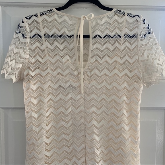 LOFT Ivory Lace Shift Dress - Picture 3 of 6